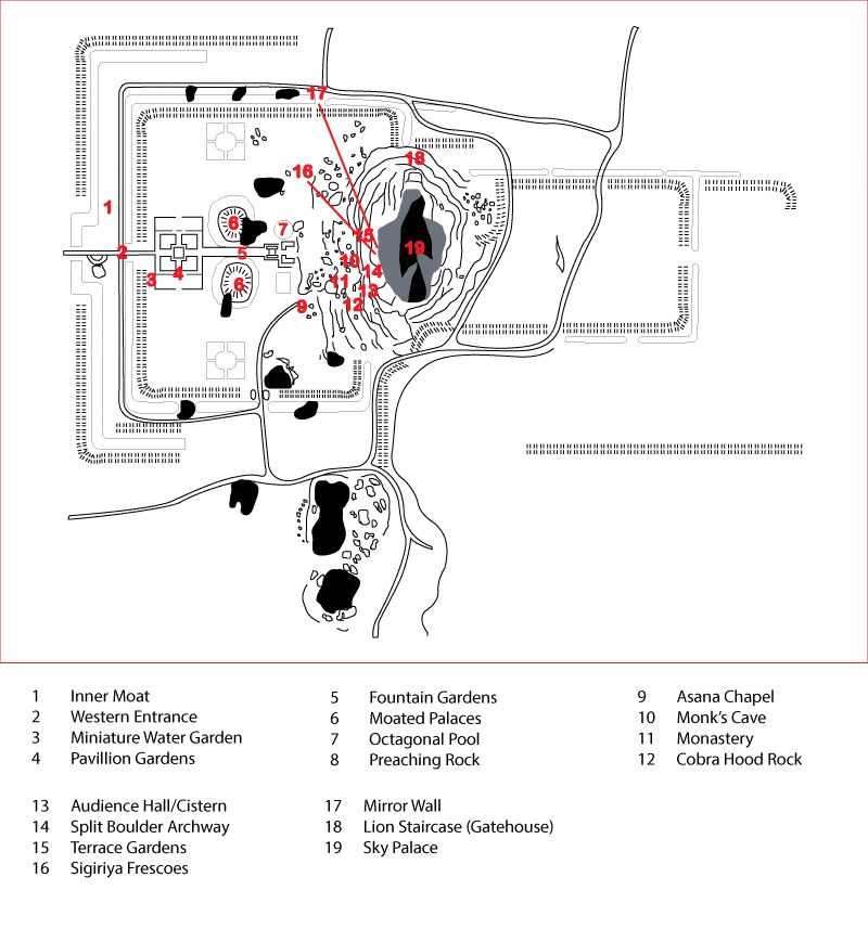 Sigiriya Map Layout